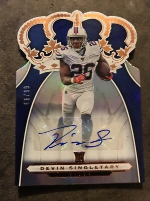 2019 Chronicles Crown Royale Devin Singletary Auto /99 - Image 1 of 2