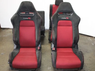 JDM 2007-2011 HONDA CIVIC FN2 TYPE-R RECARO SEATS WITH RAILS COMPLETE SET Foto 1 de 4