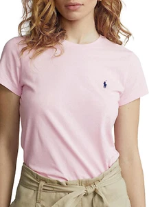 Polo Ralph Lauren Damen-T-Shirt Lt rosa weicher Strick Rundhalsausschnitt, L Large 4531-4 - Bild 1 von 1
