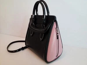 Alexander McQueen Heroine Bag groß schwarz/pink wie neu, Riemenfarbe schwarz - Bild 1 von 6