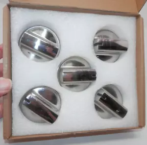5 Pc Gas Stove Replacement Knobs • Cooker Hob Metal Switch Cover Oven 2.25" New - Picture 1 of 10