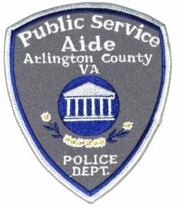 ARLINGTON COUNTY - AYUDANTE DE SERVICIO PÚBLICO - Parche de policía del sheriff FLORES MONTAJE TRASERO - Imagen 1 de 2