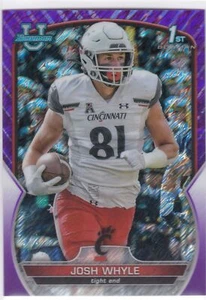 2022 Bowman Cromo University Púrpura Brillo #89 Josh Whyle Cincinnati 1er - Imagen 1 de 2