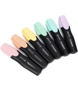 ZEYAR Highlighter Pen, Assorted Colors, Quick Dry, (6 Macaron Colors) - Picture 1 of 7