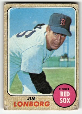 1968 Topps Jim Lonborg #460 Boston Red Sox LOW MID GRADE FILLER - Image 1 of 2