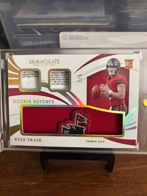 2021 Immaculate Collection Rookie Reserve Triple Patch Nice 3/5 Kyle Trask - Image 1 of 2