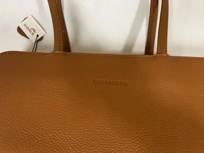 Bostanten 单肩包 钱包 棕色皮革 双手柄 拉链口袋 挎包 全新 — 第 1/4 张图片