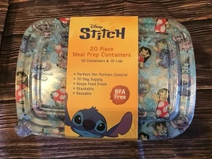 Disney Lilo & Stitch 20 Piece Meal Prep Containers -New - Picture 1 of 2