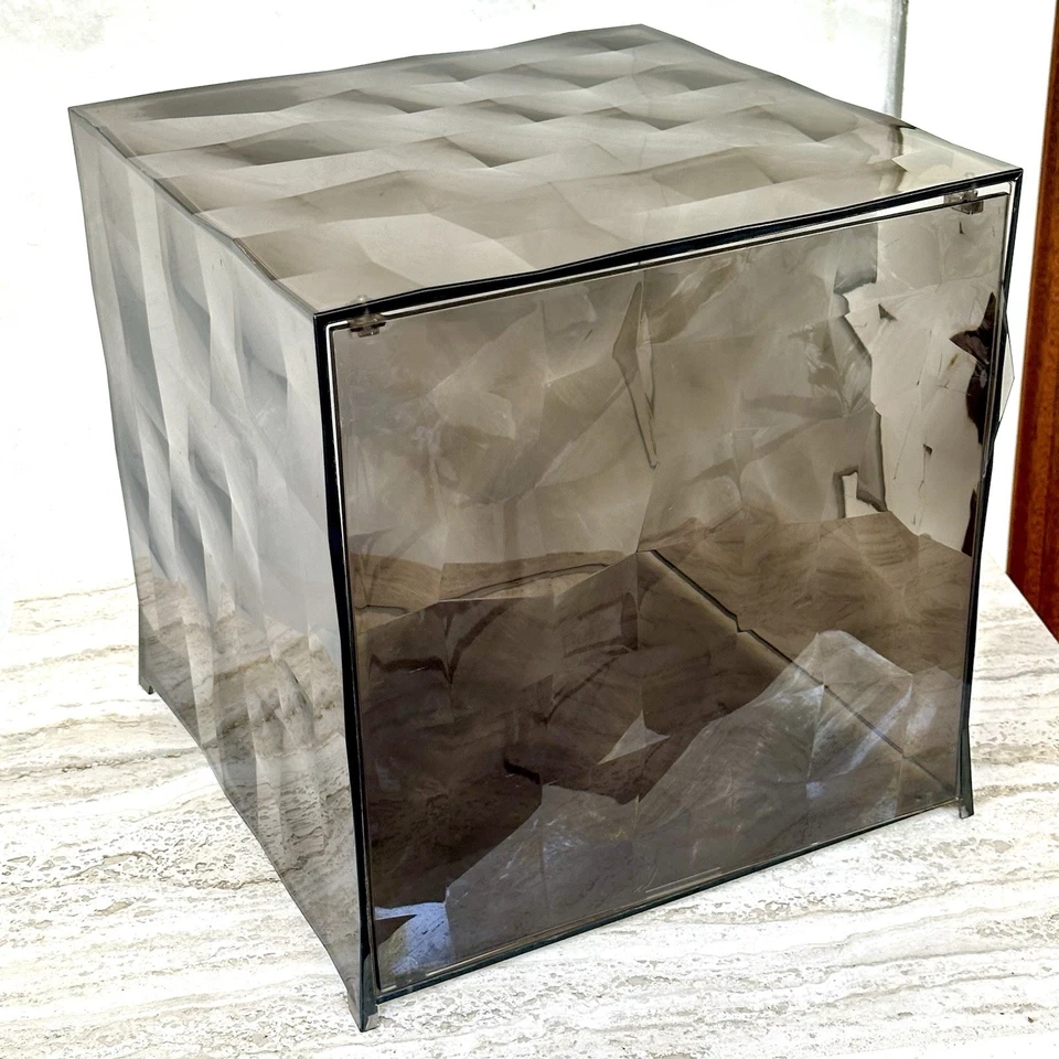 Kartell~Optic~Storage Cube With Door~Fume/Transparent Smoke~Patrick Jouin - Image 1 of 4