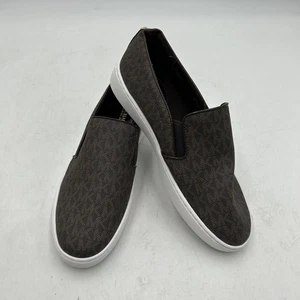 Zapatos Michael Kors Mujer Marrón Sin Cordones Monograma Logo Lona Informales Talla 9.5M - Imagen 1 de 8