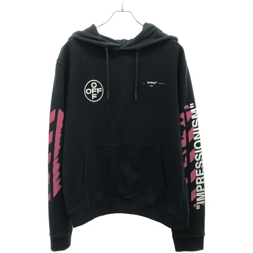 OFF WHITE 19SS DIAG STENCIL SLIM FELPA CON CAPPUCCIO DIAGS OMBB034R19003015 NERA usata MESC 0