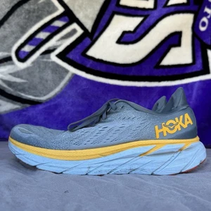 Size 11 - Hoka One One Clifton 8 Mens Goblin Blue Mountain Spring Athletic Shoes - Picture 1 of 11