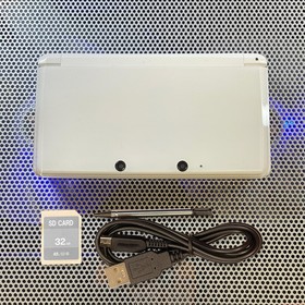 Nintendo 3DS Console Ice White Multi-Region Cartridge Compatible 32GB SD Stylus