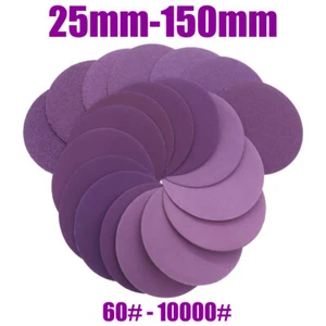 25-150 mm Nass und Trocken Schleifscheiben Pads Schleifpapier Haken und Schlaufe Körnung 60 - 10000 - Bild 1 von 6