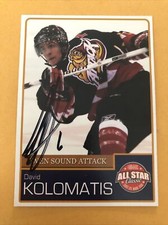 David Kolomatis Signed Owen Sound Attack OHL Card Los Angeles Kings 1