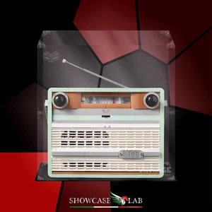 TECA IN PLEXIGLASS ACRILICO-SHOWCASE-TECA PER LEGO 10334-RADIO VINTAGE - Imagen 1 de 3