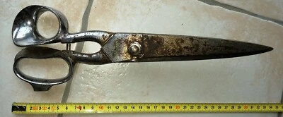 D5- OLD TOOL outil ancien  CISEAUX DE TAILLEUR  DRAPIER BOURRELIER 31 cm - Photo 1/4