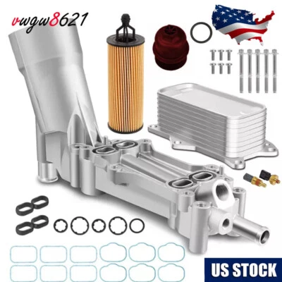 Carcasa de filtro de aceite de motor de aluminio apta para Dodge Jeep Chrysler Ram 2011-2015 3,6 L Foto 1 de 4