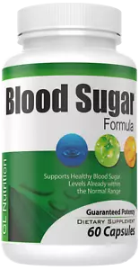 Blood Sugar Formula - Naturally Lower & Balance Glucose Levels - Diabetic Help - Picture 1 of 8