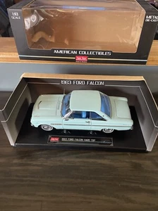 1/18 Sun Star 1963 Ford Falcon Hardtop Chalfonte Blue Rare American Collectibles - Picture 1 of 13