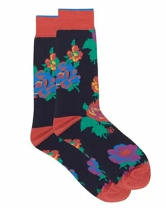 Duchamp Lodon Men's Floral Impression Sock Navy - Picture 1 of 1