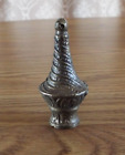 Vintage Brass Threaded Light Part FINIAL with hole on end for tassel, prism etc