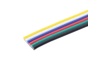 Kabel Litze 6x0,14mm² flach 6-adrig RGBWW RGBCCT RGB+CCT LED Anschlusskabel - Picture 1 of 1