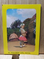 WEET BIX African Safari🏆1965 #13 ZULU BABY GIRL,NATAL Card🏆FREE POST