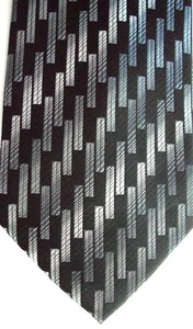 John Ashford Men's Jersey Shore Pack Geometric Neck Tie Black 3 1/2" x 58" - Picture 1 of 2