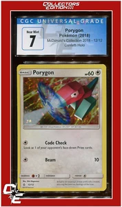 McDonald's Collection 2018 Porygon Confetti Holo 12 CGC 7 - Picture 1 of 2