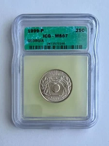 1999-P GEORGIA STATE QUARTER ICG MS67 - Picture 1 of 2