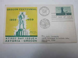 US COVER 1959 OREGON CENTENNIAL FDC SCOTT 1129 AJR CACHET - Picture 1 of 3