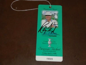 1998 RAY FLOYD SIGNED GOLF TICKET PICTURE OF HIM ON IT - Picture 1 of 2