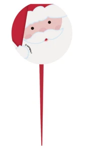 Weihnachten Cupcake Picks Santa Topper Food Picks Weihnachten Party Dekoration - Bild 1 von 2
