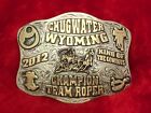 BOUCLE TROPHÉE TEAM ROPING PRO RODEO CHAMPION☆2012☆CHUGWATER WYOMING☆RARE☆507