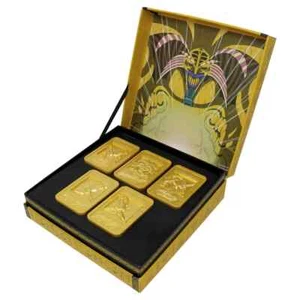 Yu-Gi-Oh! Juego de lingotes enchapados en oro 24k Exodia The Forbidden One RARO ED5000 LIMITADO - Imagen 1 de 4