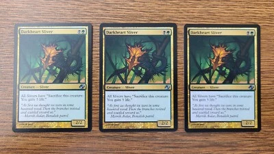 3x Darkheart Sliver Planar Chaos Magic Gathering MtG Commander EDH Tribal Post - Image 1 of 2