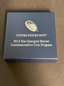 2012 P US Mint Star Spangled Banner Proof Commemorative Silver Dollar w/box+COA - Picture 1 of 3