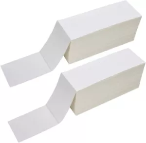 4000 4X6 Fächerfaltung Direkte Thermische Versandetiketten für Zebra & Rollo Drucker - Bild 1 von 12
