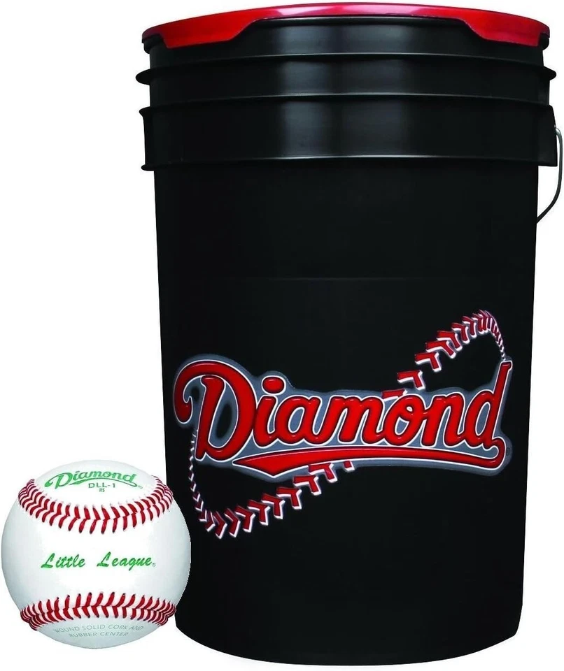 Diamond 6 Gallon Bucket With 30 DLL-1 Baseballs Set **NEW** - Image 1 of 4