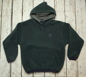 Vintage Biotribe Elements 5MS2EL grün Sherpa Fleece Pullover Hoodie Sweatshirt - XL - Bild 1 von 13