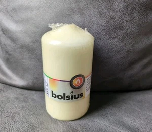 NEW Cool Candles Bolsius Pillar Ivory 5” Unscented - Picture 1 of 2
