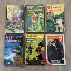The Famous Five Adventure Books x8 Bundle Enid Blyton Mystery Children Chapter - Picture 1 of 6