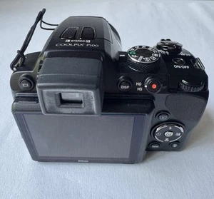 Nikon Coolpix P100 Black Digital Camera 26x Zoom 10.3 Megapixels Full HD Works - Picture 1 of 12