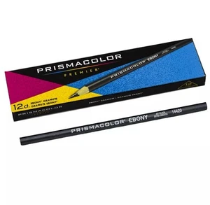 Lápices de dibujo Prismacolor ébano 14420, negro azabache, extra lisos, caja de 12 - Imagen 1 de 2