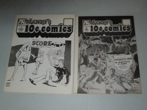 Ted Savage's 10 Cent Comics.  Lot of Two.  #1 March, 1977 & #2 June, 1977 RCFPC - Picture 1 of 11