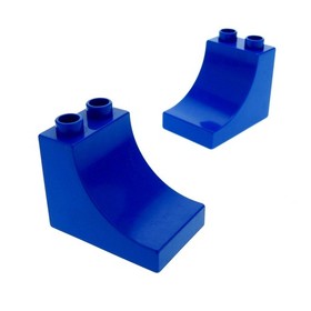 2x Lego Duplo Roof Brick Blue 2x3x2 Curve 10515 10577 2253 9541 5544 2301