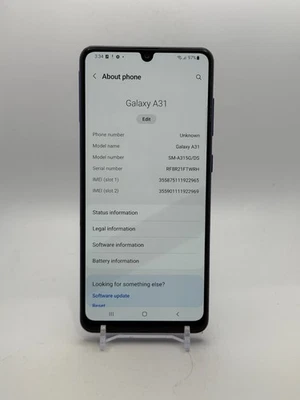 三星 Galaxy A31 - 蓝色 - 智能手机 - 按原样用于抢救/部件/拆卸 — 第 1/4 张图片