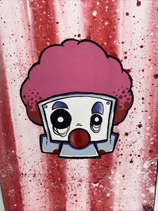 ASTRO CLOWN Original Canvas Art Urban Pink Space Cotton Candy 9x12 Signed - Picture 1 of 6