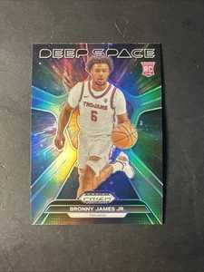 Tarjeta de novato Panini Prizm 2024 selecciones del draft espacio profundo Prizm #19 Bronny James Jr - Imagen 1 de 4